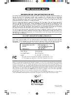 Предварительный просмотр 55 страницы NEC A500+TM User Manual