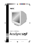 NEC AccuSync 125F User Manual preview