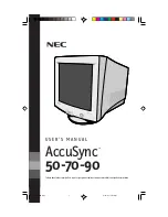 NEC AccuSync 50 User Manual preview