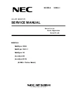 Preview for 1 page of NEC AccuSync 50M Service Manual