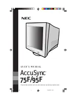 NEC AccuSync 75F User Manual preview