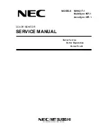 Preview for 1 page of NEC AccuSync 95F-1 Service Manual