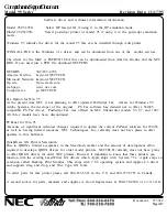 Preview for 2 page of NEC AccuSync 95F Support Document