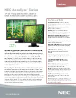 Preview for 1 page of NEC AccuSync AS171 Specifications