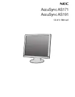 Preview for 1 page of NEC AccuSync AS171 User Manual