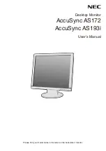 NEC AccuSync AS172-BK User Manual preview