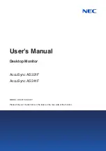 NEC AccuSync AS221F User Manual preview