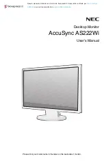 Preview for 1 page of NEC AccuSync AS222Wi User Manual