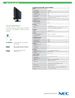 Preview for 2 page of NEC AccuSync AS222WM Specification