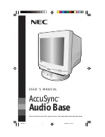 Preview for 1 page of NEC AccuSync  Display Solutions  AccuSync User Manual