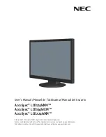 Preview for 1 page of NEC AccuSync LCD174WXM User Manual