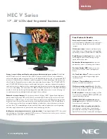Preview for 1 page of NEC AccuSync LCD19V Specifications