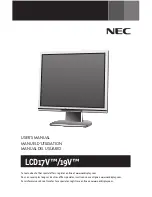 Preview for 1 page of NEC AccuSync LCD19V User Manual