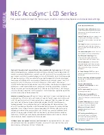Предварительный просмотр 1 страницы NEC AccuSync LCD200VX Specifications