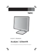 Preview for 1 page of NEC AccuSync LCD200VX User Manual