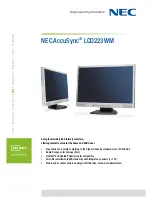 Предварительный просмотр 1 страницы NEC AccuSync LCD223WM Technical Specifications