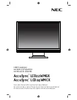 Preview for 1 page of NEC AccuSync LCD22WMGX, AccuSync LCD24WMCX User Manual