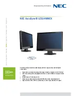 Preview for 1 page of NEC AccuSync LCD24WMCX Technical Specifications