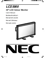 Preview for 1 page of NEC AccuSync LCD3000 User Manual