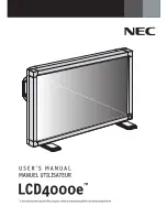 Preview for 1 page of NEC AccuSync LCD4000e User Manual