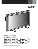 Preview for 1 page of NEC AccuSync LCD4010 User Manual