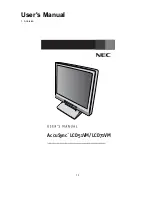 Preview for 4 page of NEC AccuSync LCD51VM Service Manual