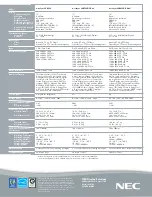 Предварительный просмотр 2 страницы NEC AccuSync LCD52V Specifications
