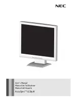 Preview for 1 page of NEC AccuSync LCD52V User Manual