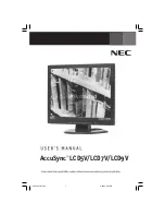 NEC AccuSync LCD5V User Manual preview