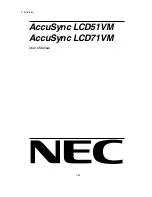 Preview for 27 page of NEC AccuSync LCD71VM Service Manual