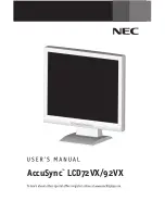 NEC AccuSync LCD72VX User Manual preview