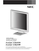 Preview for 1 page of NEC AccuSync LCD72VXM User Manual