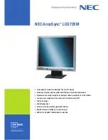 Preview for 1 page of NEC AccuSync LCD72XM Specifications
