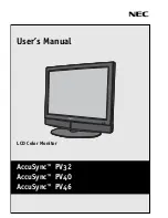 NEC AccuSync PV32 User Manual preview