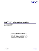 NEC ALM 12V7 s-Series User Manual preview