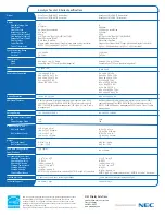 Preview for 2 page of NEC ASLCD52V-BK-TC - AccuSync - 15" LCD Monitor Specifications