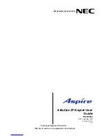 NEC Aspire IP Keyset User Manual preview