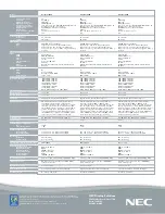 Предварительный просмотр 2 страницы NEC ASPV32-AVT - AccuSync - 32" LCD TV Specification Sheet