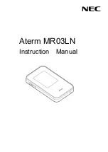 NEC Aterm MR03LN Instruction Manual предпросмотр