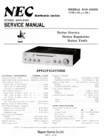 Preview for 1 page of NEC AUA-6300E Service Manual