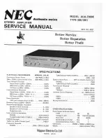 Preview for 1 page of NEC AUA-7300E Service Manual