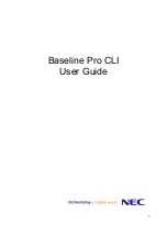 Preview for 1 page of NEC Baseline Pro CLI User Manual