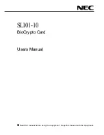 NEC BioCripto Card User Manual предпросмотр