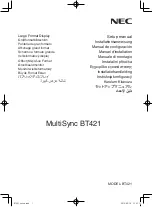 Preview for 1 page of NEC BT421 Setup Manual