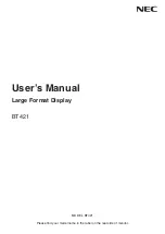 Предварительный просмотр 1 страницы NEC BT421 User Manual