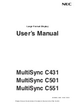 Preview for 1 page of NEC C551Q User Manual