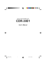 Preview for 1 page of NEC CDR-3001A User Manual