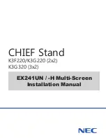 Preview for 1 page of NEC CHIEF K3F220 Installation Manual