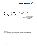 NEC Consolidated Power Supply Unit Configuration Manual preview