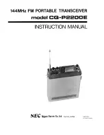 Preview for 1 page of NEC CQ-P2200E Instruction Manual